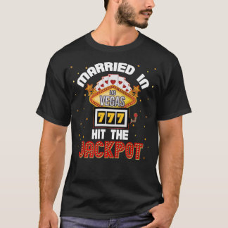 Gift i Vegas Jackpot Casino Bröllop par T Shirt