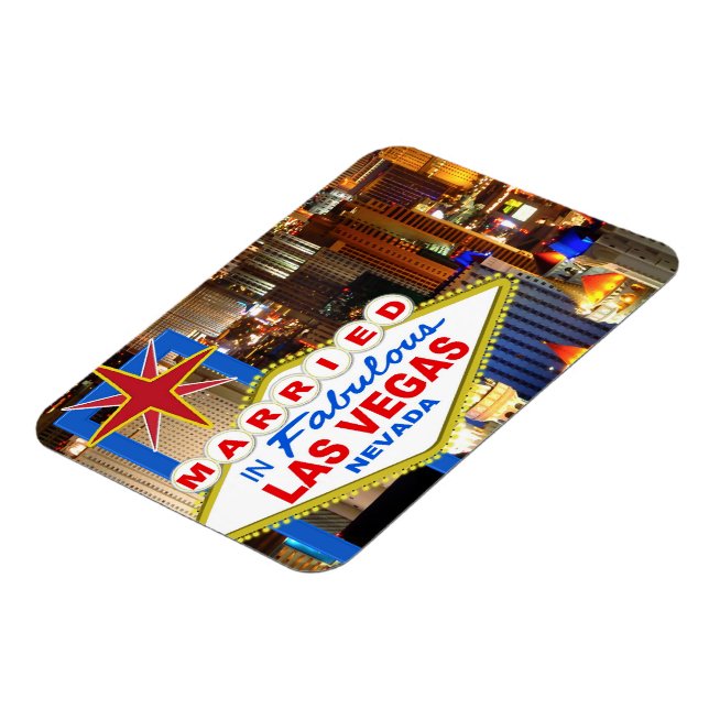 Gift i Vegas Kylskåpsmagnet Magnet (Vänstra Sidan)