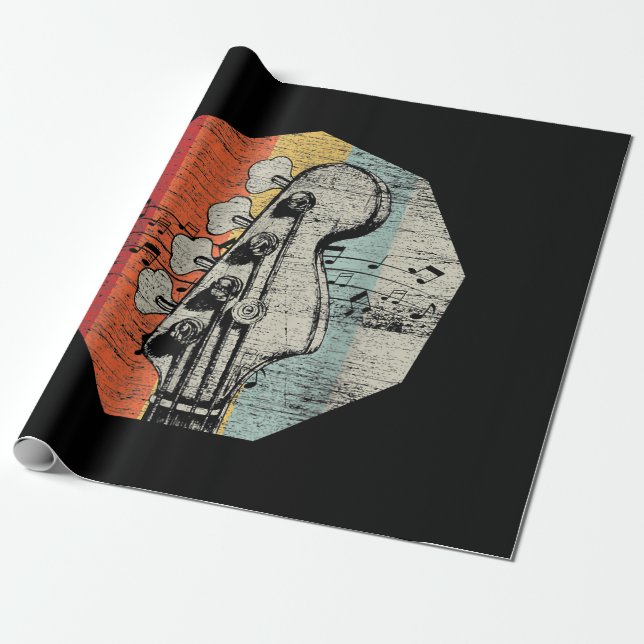 Gift-idé för baskitarist - Bass Guitar Presentpapper (Utrullad)