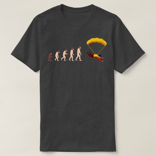 Gift-Idea för Evolution Skydive Skydiver Paraglide T Shirt (Design framsida)