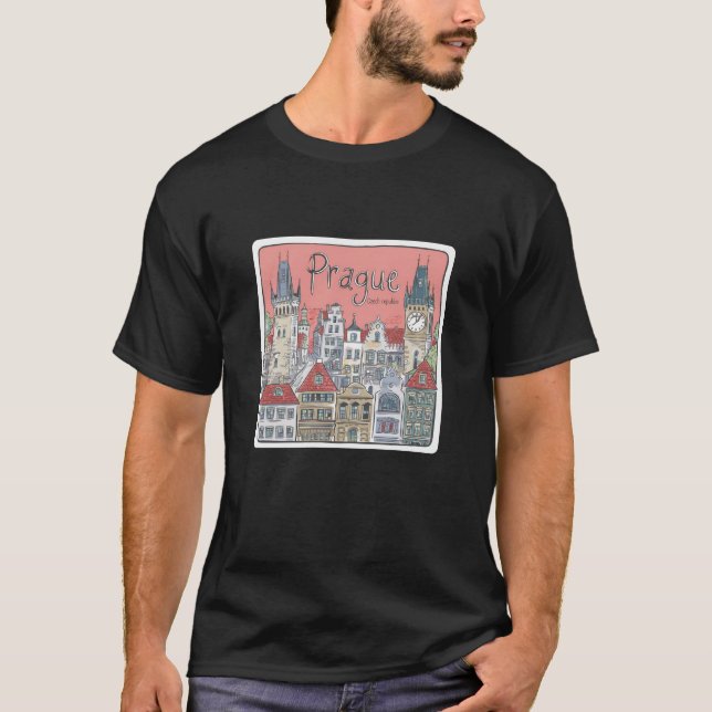 Gift Idea för Prag Fläkt T Shirt (Framsida)