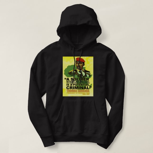Gift Idea Thomas Revolutionary Sankara Funny Graph Hoodie (Design framsida)