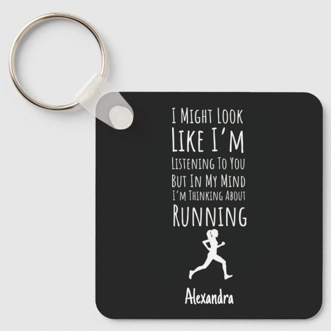 Gift Ideas For Female Runners Funny Personalized Nyckelring (Framsida)