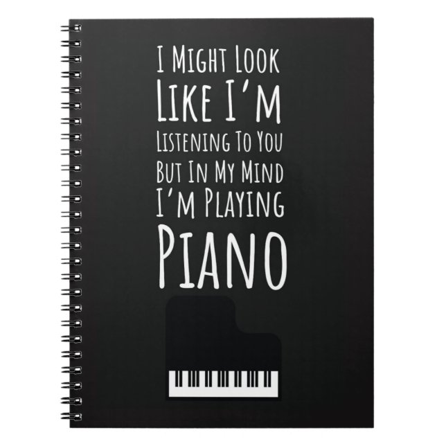 Gift Ideas For Piano Players Music Lover Pianist Anteckningsbok (Framsidan)