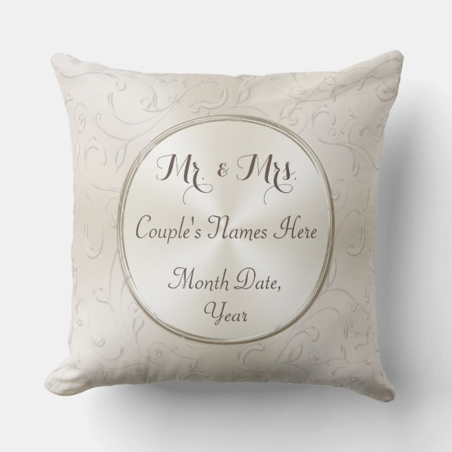 Gift Ideas, Personlig Bröllop Pillow Kudde (Framsida)