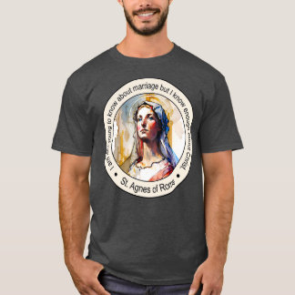 Gift inspiring M., Religiösan St Agnes T Shirt