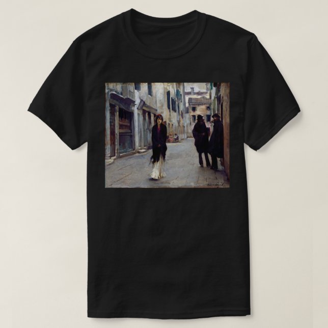 Gift John Singer Sargent Street in Venice Gift for T Shirt (Design framsida)