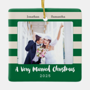 Gift jul för Newlyweds, foto Julgransprydnad Keramik