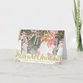 Gift jul | Foto på mappat Newlyweds-Helgdag Helgkort
