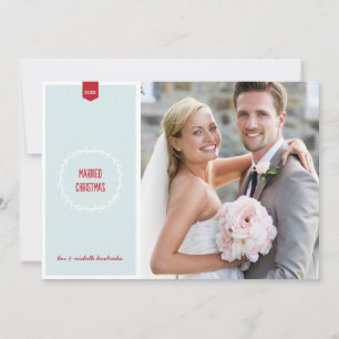 Gift jul Fotokort för Newlyweds-Helgdag Julkort