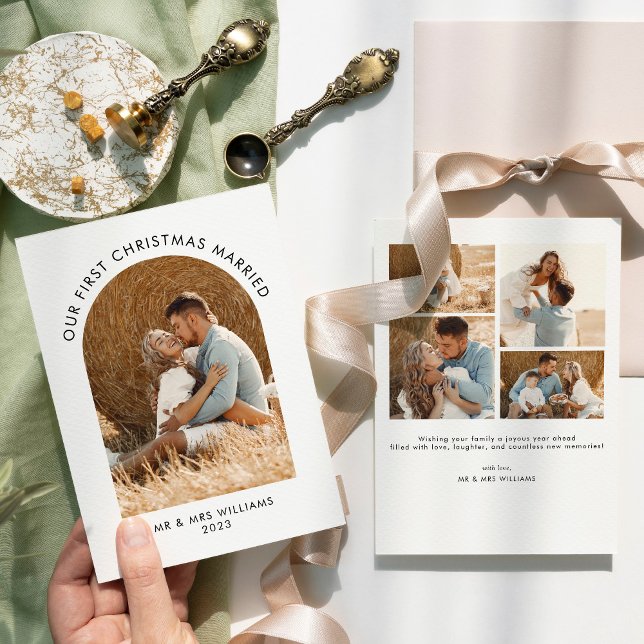 Gift jul - multifoto Arch-jul Julkort (Skapare uppladdad)