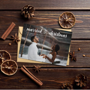 Gift jul - tvilling Hearts Photo Helgdag Tack Kort