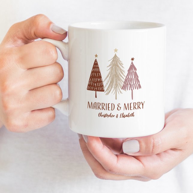 Gift Julgransfirande Herr Fru Första Julen Kaffemugg (Skapare uppladdad)