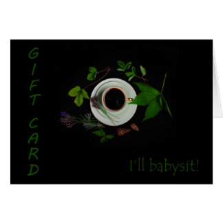 GIFT-KORT, Babysit! Hälsningskort
