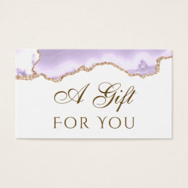 Gift-kort för lavender lila Agate Visitkort
