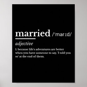 Gift Life Funny Definition Joke Humor Giftermål Poster