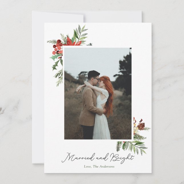 Gift & Ljust Elopement Julkort (Framsida)