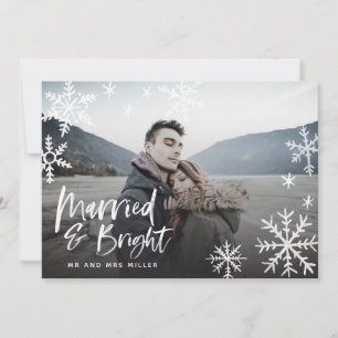 Gift & Ljust Snöflinga Holiday Nygift Foto Julkort