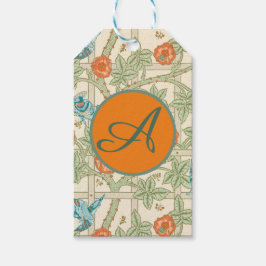 GIFT MÄRKRE ANPASSNINGSBAR INITIAL WILLIAM MORRIS PRESENTETIKETT