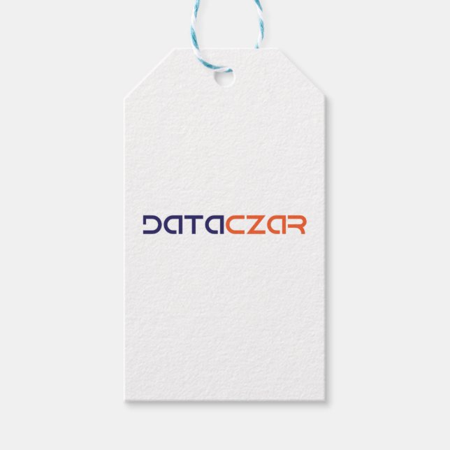 Gift-Märkre, blått och vitt vin Presentetikett (Framsidan)