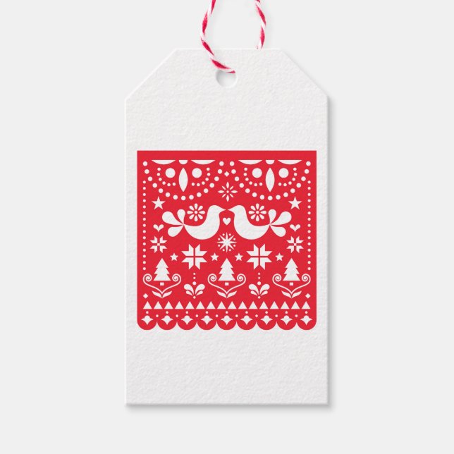 GIFT MÄRKRE FELIZ NAVIDAD RED CUSTOM NAME "SOPHIA" PRESENTETIKETT (Framsidan)