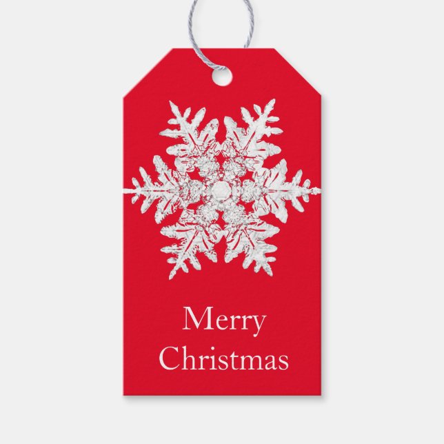 Gift Märkre GOD JUL BENTLEY SNOWFLAKE Presentetikett (Framsidan)