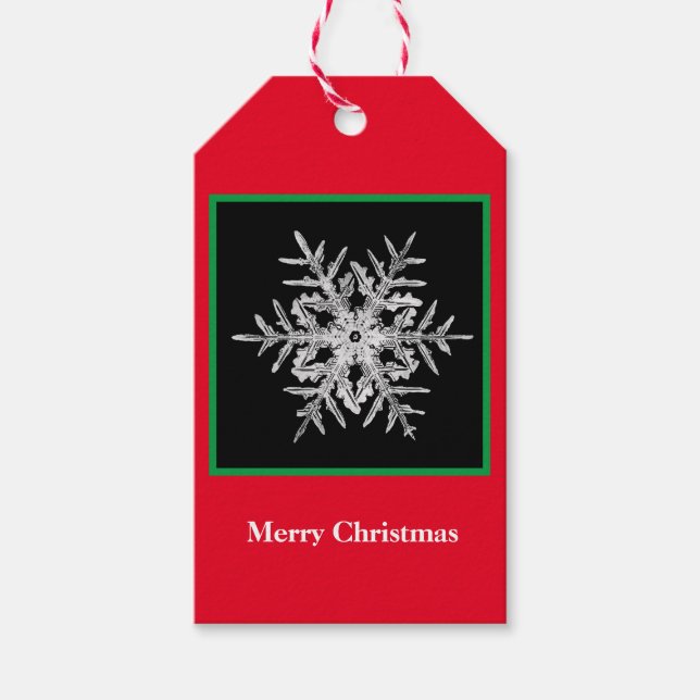 Gift Märkre God jul Bentley Snowflake Presentetikett (Framsidan)