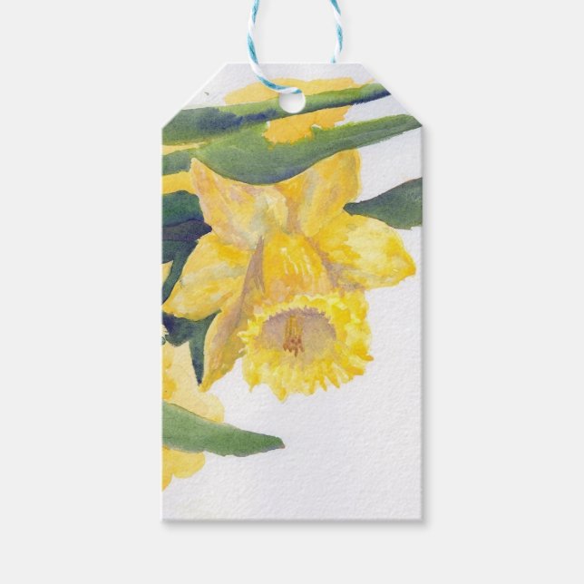 Gift Märkre Gult Daffodil på Nantucket Presentetikett (Framsidan)