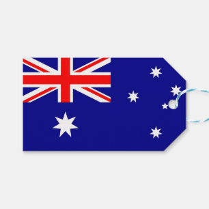 Gift-Märkre med Australiens Flagga Presentetikett