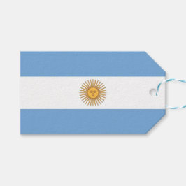 Gift-Märkre med Flagga Argentina Presentetikett
