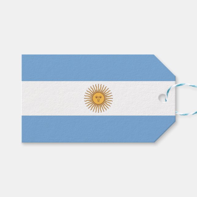 Gift-Märkre med Flagga Argentina Presentetikett (Framsidan (Horisontell))