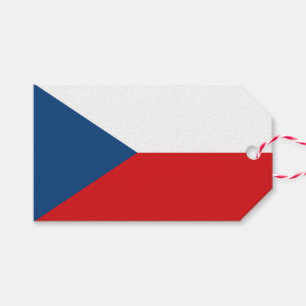 Gift Märkre med Flagga av Czechia Presentetikett
