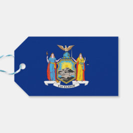 Gift Märkre med Flagga av delstaten New York, USA Presentetikett