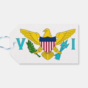 Gift-Märkre med Flagga av Jungfruöarna, Förenta st Presentetikett