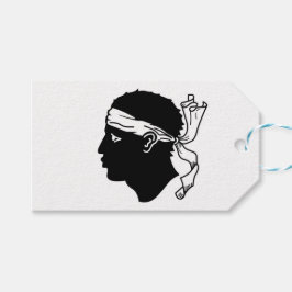 Gift-Märkre med Flagga av Korsika, Frankrike Presentetikett