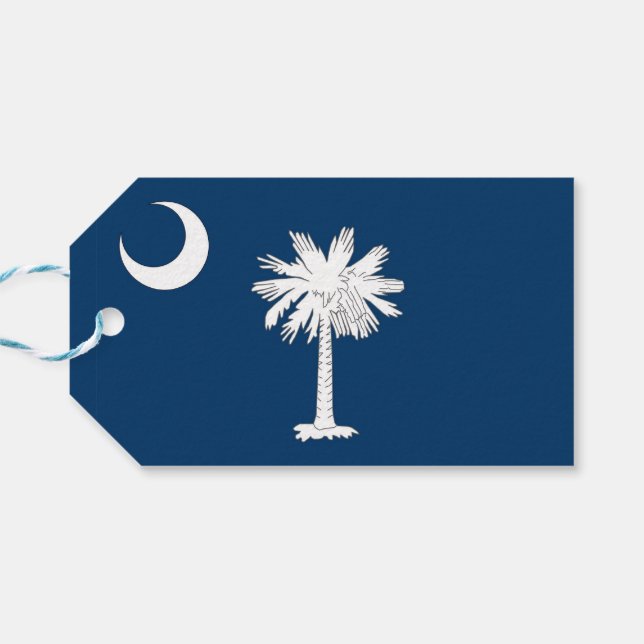 Gift Märkre med Flagga av South Carolina State, US Presentetikett (Baksidan Horisontell)