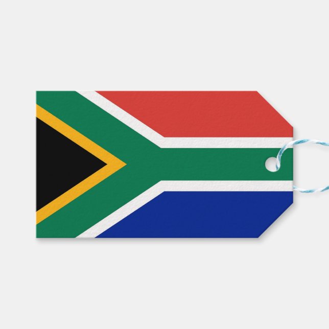 Gift-Märkre med Flagga av syd-Afrikan Presentetikett (Framsidan (Horisontell))