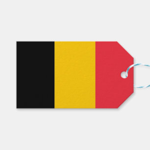 Gift Märkre med Flagga Belgien Presentetikett