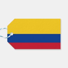 Gift-Märkre med Flagga Colombia Presentetikett