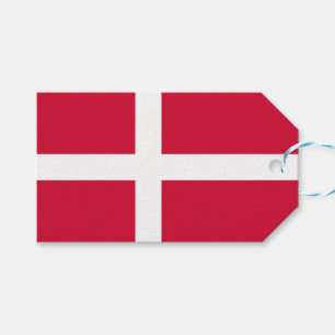 Gift Märkre med Flagga Danmark Presentetikett