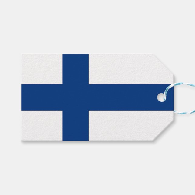 Gift-Märkre med Flagga Finland Presentetikett (Framsidan (Horisontell))
