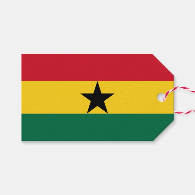 Gift Märkre med Flagga Ghana Presentetikett (Framsidan (Horizontal))