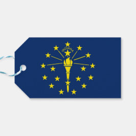 Gift-Märkre med Flagga i delstaten Indiana, Förent Presentetikett