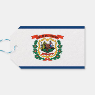 Gift Märkre med Flagga i delstaten Väster Virginia Presentetikett