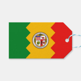 Gift Märkre med Flagga i Los Angeles, USA Presentetikett