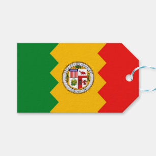 Gift Märkre med Flagga i Los Angeles, USA Presentetikett