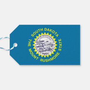 Gift Märkre med Flagga i South Dakota State, USA Presentetikett