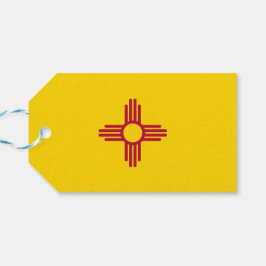 Gift Märkre med Flagga i staten New mexico, Förent Presentetikett