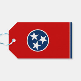 Gift Märkre med Flagga i Tennessee State, USA Presentetikett
