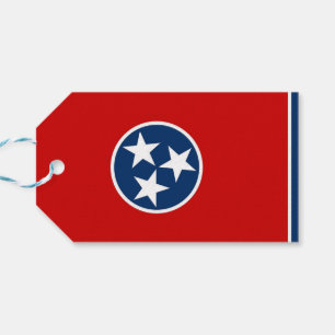Gift Märkre med Flagga i Tennessee State, USA Presentetikett